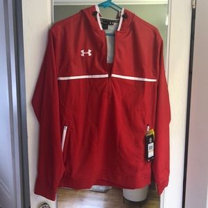 Red Under Armour quarter zip